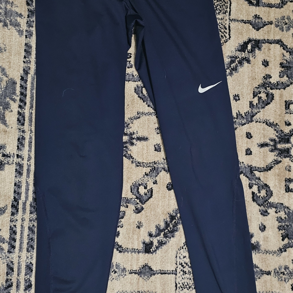 Nike Pro Blue Athletic DRI-FIT Leggings Stretchy